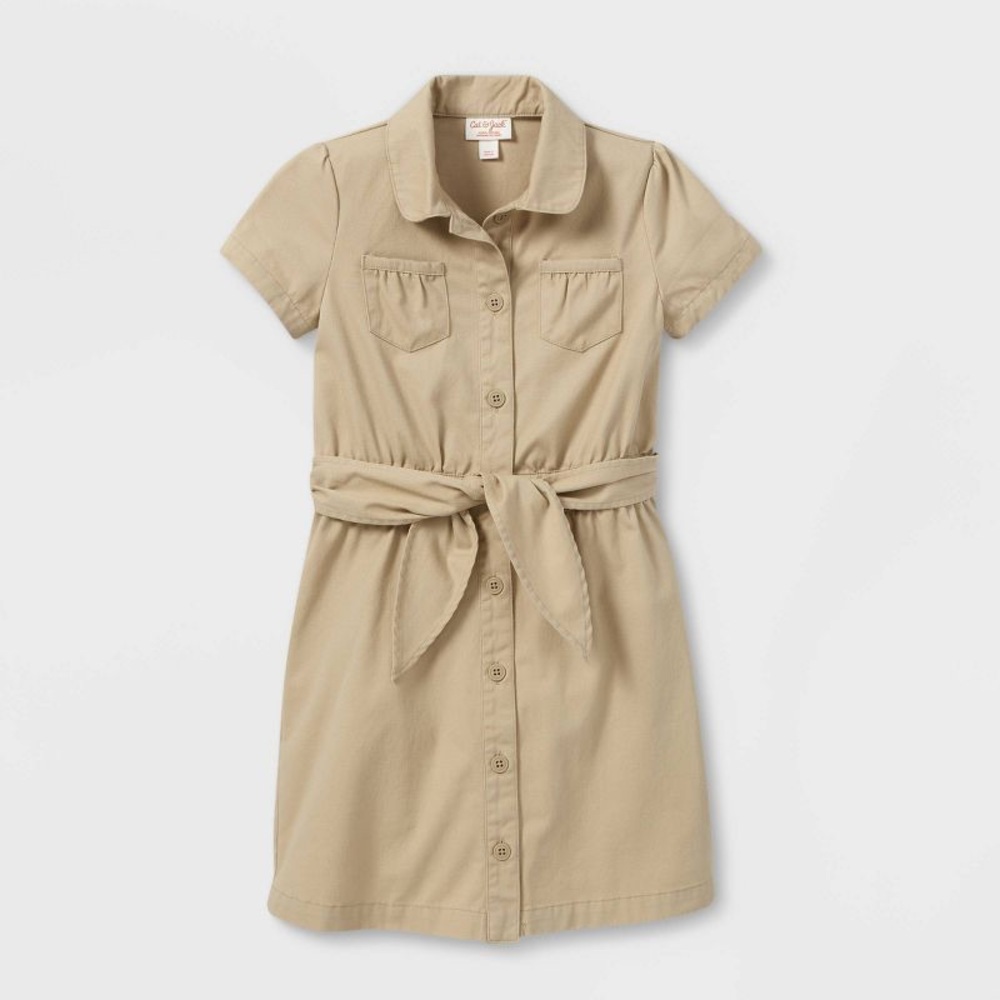 Girls' Short Sleeve Uniform Safari Dress - Cat & Jack™ Size 14